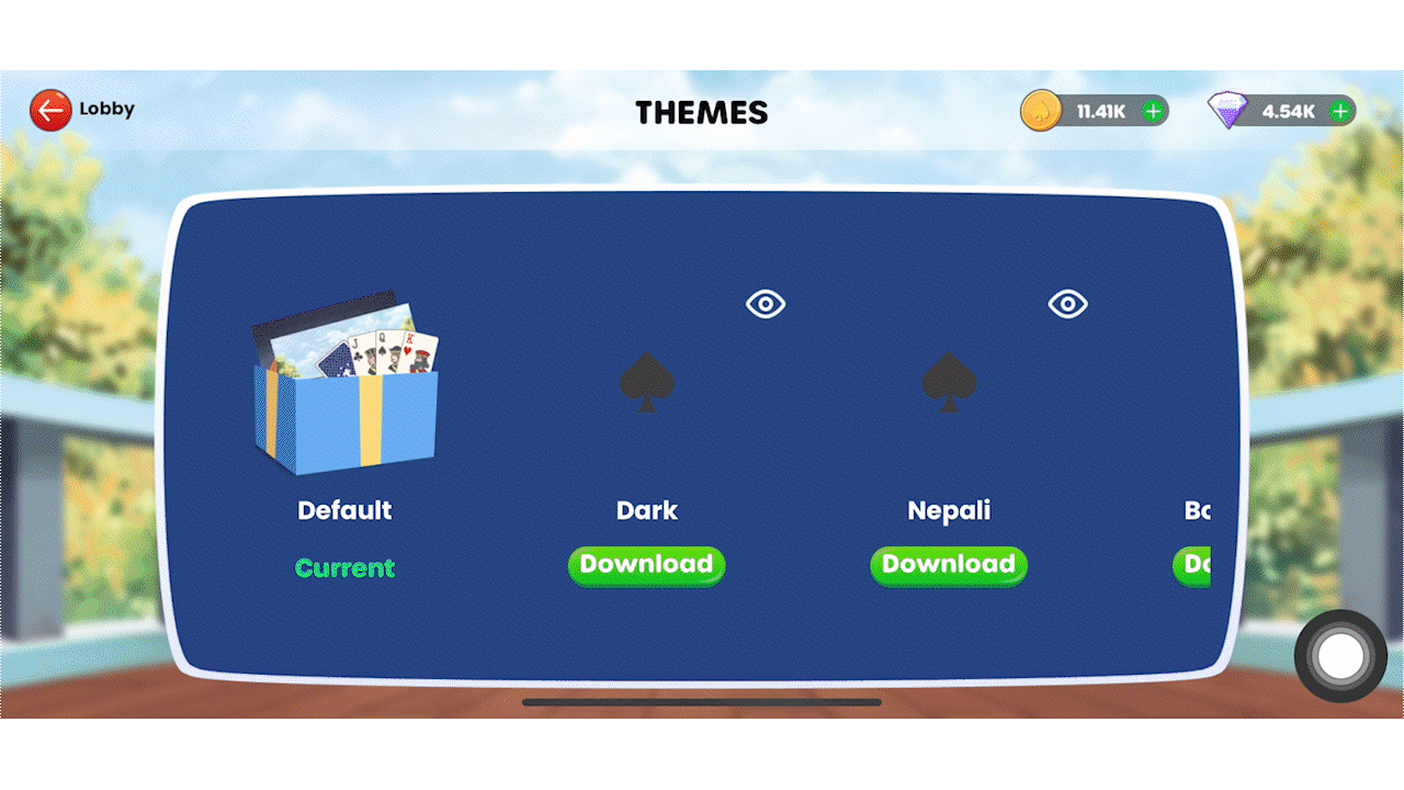 Incorporated cool themes in our app